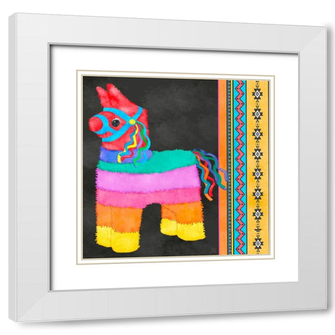 PiÃ±ata Party I White Modern Wood Framed Art Print with Double Matting by Reynolds, Jade