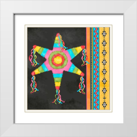 PiÃ±ata Party II White Modern Wood Framed Art Print with Double Matting by Reynolds, Jade