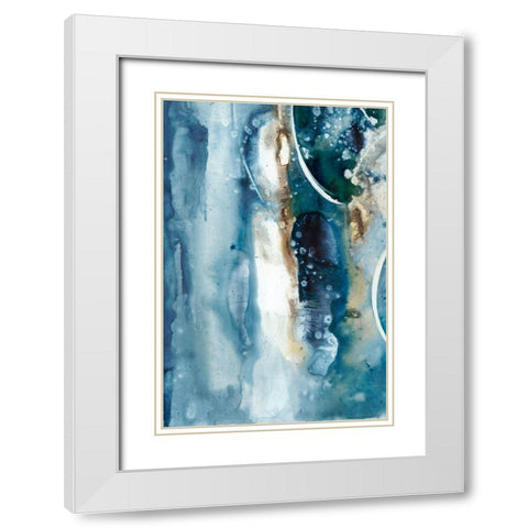 Peaceful Calm I White Modern Wood Framed Art Print with Double Matting by Combs, Joyce