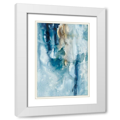 Peaceful Calm III White Modern Wood Framed Art Print with Double Matting by Combs, Joyce