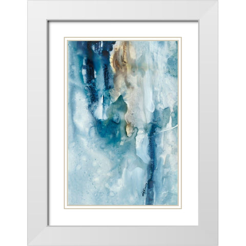 Peaceful Calm III White Modern Wood Framed Art Print with Double Matting by Combs, Joyce