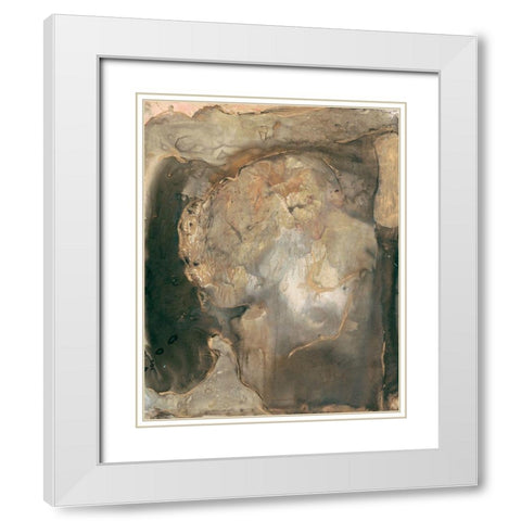 Ancient Rock II White Modern Wood Framed Art Print with Double Matting by Combs, Joyce