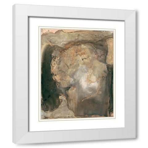 Ancient Rock II White Modern Wood Framed Art Print with Double Matting by Combs, Joyce