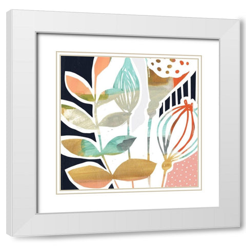 Poppy Pods II White Modern Wood Framed Art Print with Double Matting by Borges, Victoria