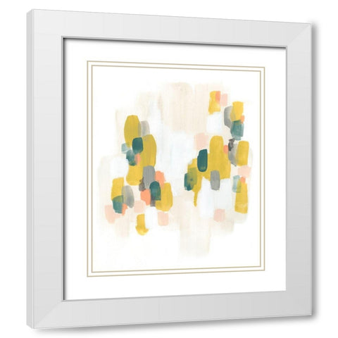 Verdant Spectrum I White Modern Wood Framed Art Print with Double Matting by Vess, June Erica