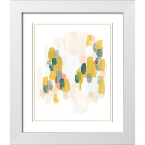 Verdant Spectrum I White Modern Wood Framed Art Print with Double Matting by Vess, June Erica