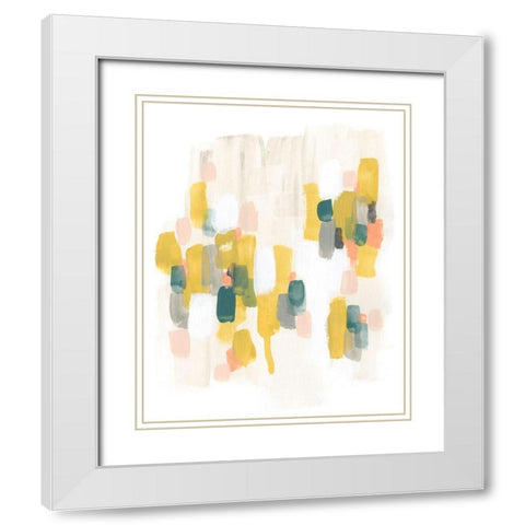 Verdant Spectrum II White Modern Wood Framed Art Print with Double Matting by Vess, June Erica