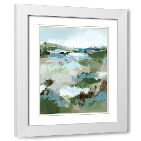 Long Road Home I White Modern Wood Framed Art Print with Double Matting by Long, Christina