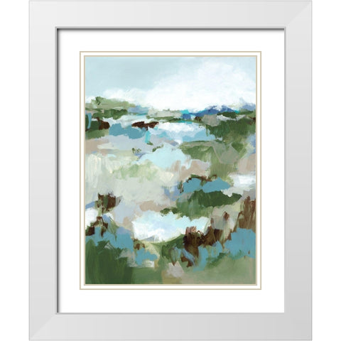 Long Road Home I White Modern Wood Framed Art Print with Double Matting by Long, Christina