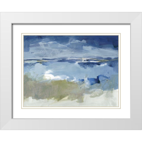 Eastern Winds I White Modern Wood Framed Art Print with Double Matting by Long, Christina
