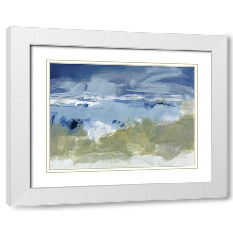 Eastern Winds II White Modern Wood Framed Art Print with Double Matting by Long, Christina