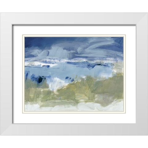 Eastern Winds II White Modern Wood Framed Art Print with Double Matting by Long, Christina