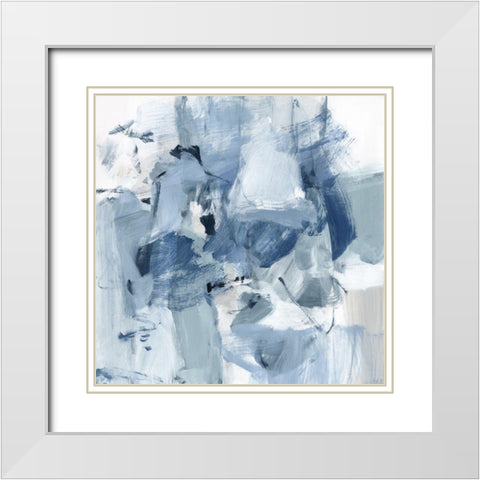 Winter Air II White Modern Wood Framed Art Print with Double Matting by Long, Christina