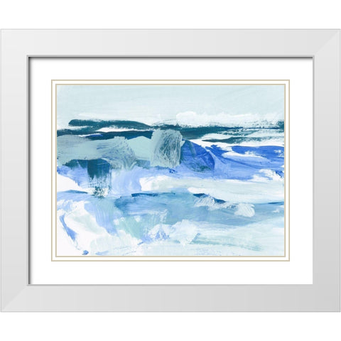 Coastal I White Modern Wood Framed Art Print with Double Matting by Long, Christina