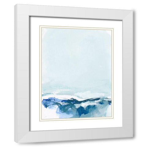 Coastal III White Modern Wood Framed Art Print with Double Matting by Long, Christina