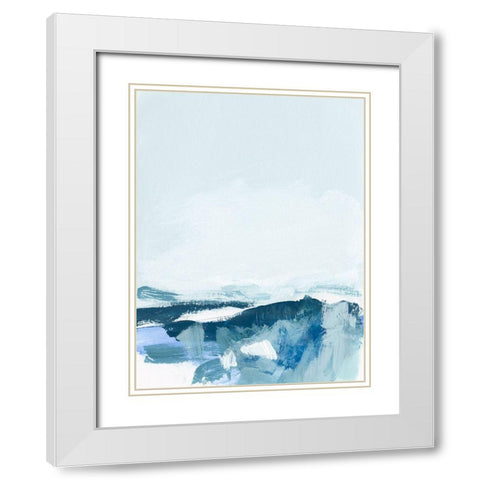 Coastal IV White Modern Wood Framed Art Print with Double Matting by Long, Christina