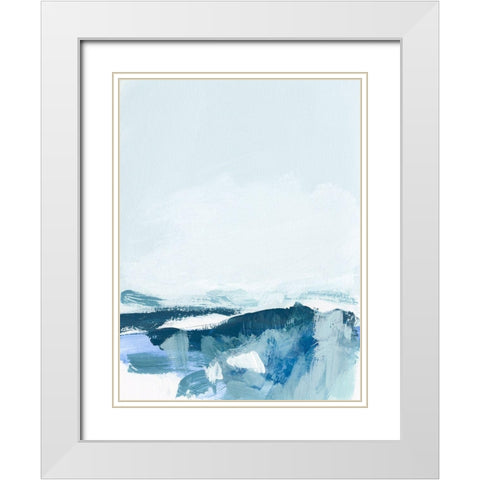 Coastal IV White Modern Wood Framed Art Print with Double Matting by Long, Christina