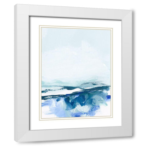Coastal VI White Modern Wood Framed Art Print with Double Matting by Long, Christina