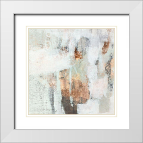 Burnished Mint I White Modern Wood Framed Art Print with Double Matting by Borges, Victoria