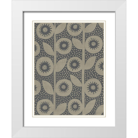 Paperwhite III White Modern Wood Framed Art Print with Double Matting by Zarris, Chariklia