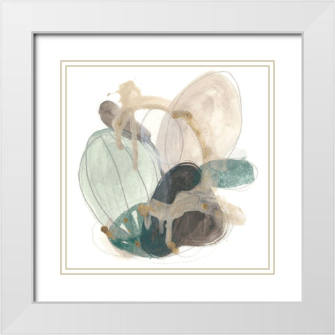 Cactus Gesture I White Modern Wood Framed Art Print with Double Matting by Vess, June Erica