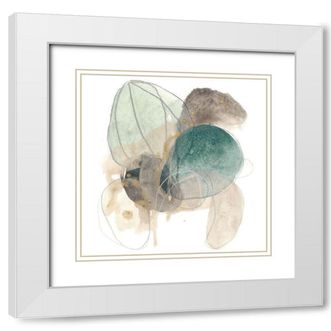 Cactus Gesture IV White Modern Wood Framed Art Print with Double Matting by Vess, June Erica