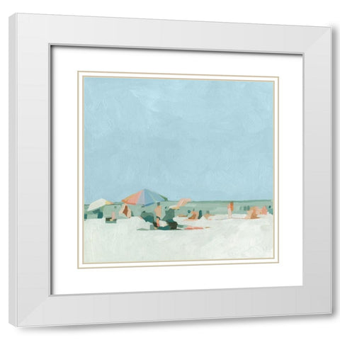 Summer Palette I White Modern Wood Framed Art Print with Double Matting by Scarvey, Emma