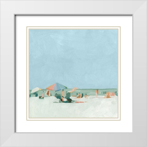 Summer Palette I White Modern Wood Framed Art Print with Double Matting by Scarvey, Emma