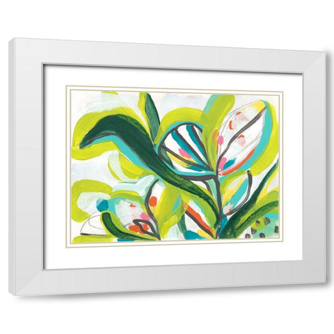 Tropical Tones II White Modern Wood Framed Art Print with Double Matting by Vess, June Erica