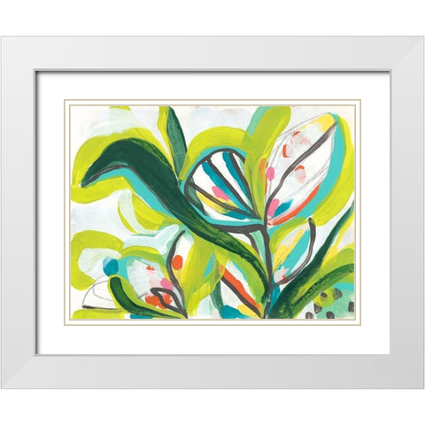 Tropical Tones II White Modern Wood Framed Art Print with Double Matting by Vess, June Erica