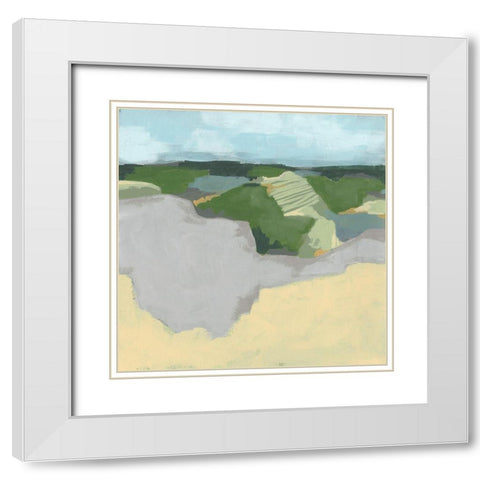 Far and Away II White Modern Wood Framed Art Print with Double Matting by Vess, June Erica