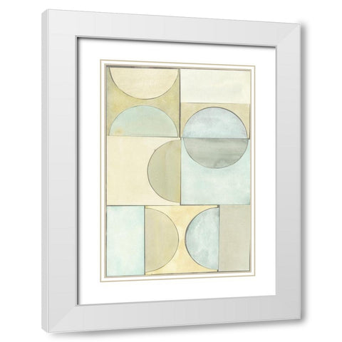Lacuna Study I White Modern Wood Framed Art Print with Double Matting by Stramel, Renee W.
