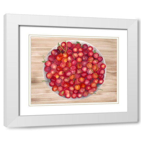 Bowls of Fruit IV White Modern Wood Framed Art Print with Double Matting by Ludwig, Alicia