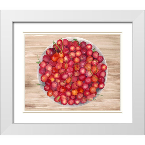 Bowls of Fruit IV White Modern Wood Framed Art Print with Double Matting by Ludwig, Alicia
