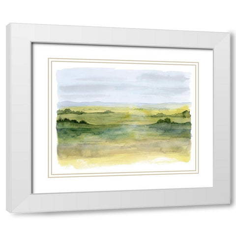 Golden Strata II White Modern Wood Framed Art Print with Double Matting by Popp, Grace