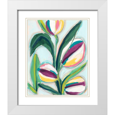 Bright Bounty II White Modern Wood Framed Art Print with Double Matting by Vess, June Erica