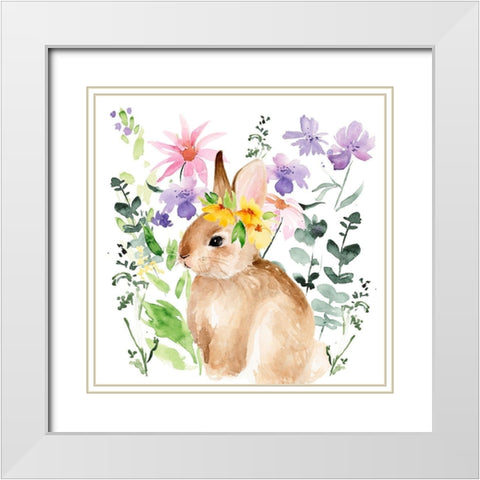 Watercolor Spring Garden I White Modern Wood Framed Art Print with Double Matting by Parker, Jennifer Paxton