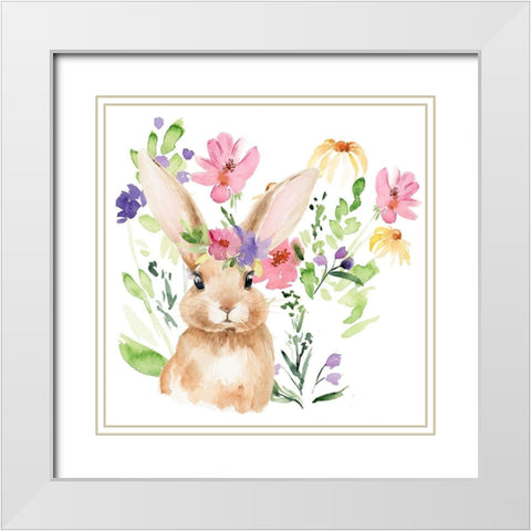 Watercolor Spring Garden II White Modern Wood Framed Art Print with Double Matting by Parker, Jennifer Paxton