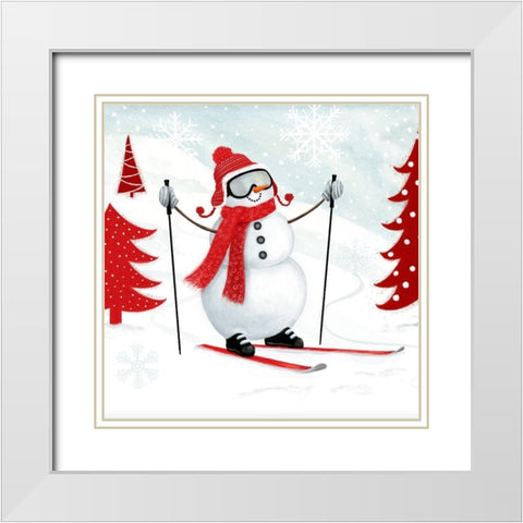 Snow Day I White Modern Wood Framed Art Print with Double Matting by Borges, Victoria