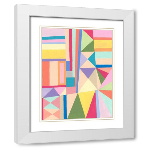 Confetti Structure II White Modern Wood Framed Art Print with Double Matting by Galapon, Nikki
