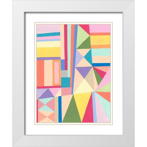 Confetti Structure II White Modern Wood Framed Art Print with Double Matting by Galapon, Nikki