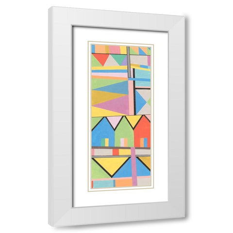 Flag Structure I White Modern Wood Framed Art Print with Double Matting by Galapon, Nikki