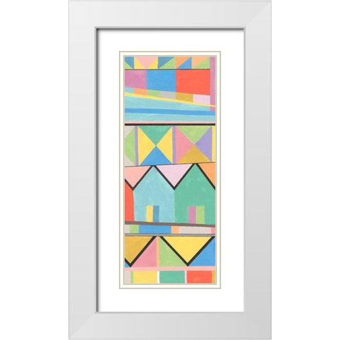 Flag Structure II White Modern Wood Framed Art Print with Double Matting by Galapon, Nikki