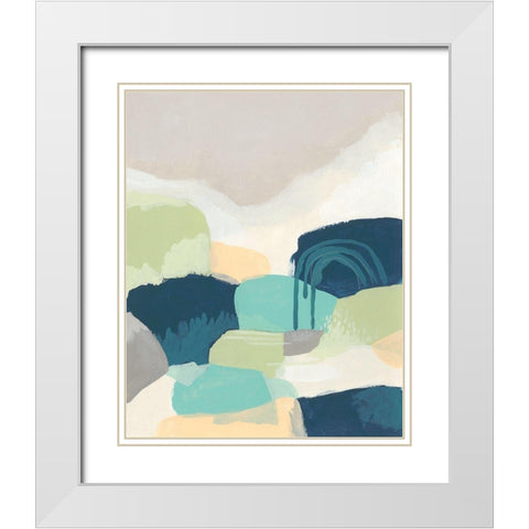 Brenner Pass II White Modern Wood Framed Art Print with Double Matting by Vess, June Erica