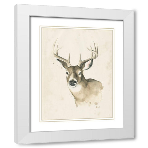 Watchful Woods II White Modern Wood Framed Art Print with Double Matting by Popp, Grace