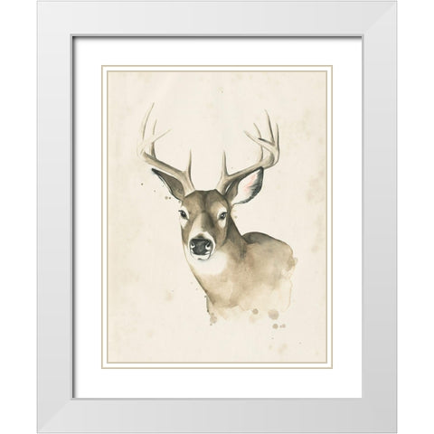 Watchful Woods II White Modern Wood Framed Art Print with Double Matting by Popp, Grace