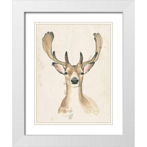 Watchful Woods III White Modern Wood Framed Art Print with Double Matting by Popp, Grace