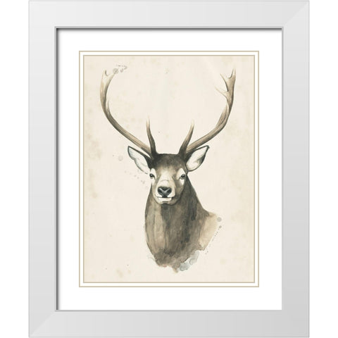 Watchful Woods IV White Modern Wood Framed Art Print with Double Matting by Popp, Grace