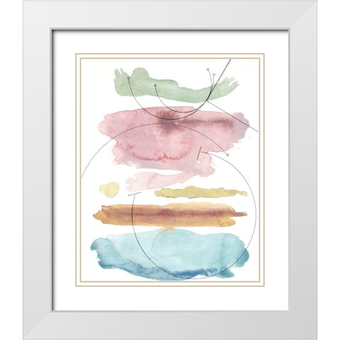 Desert Series I White Modern Wood Framed Art Print with Double Matting by Delamater, Rob