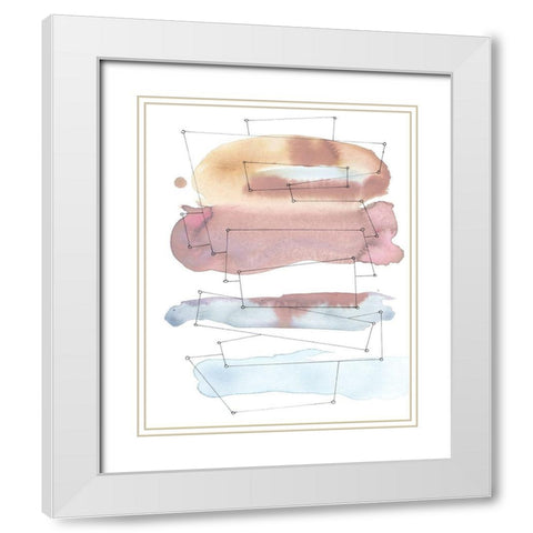Desert Series V White Modern Wood Framed Art Print with Double Matting by Delamater, Rob